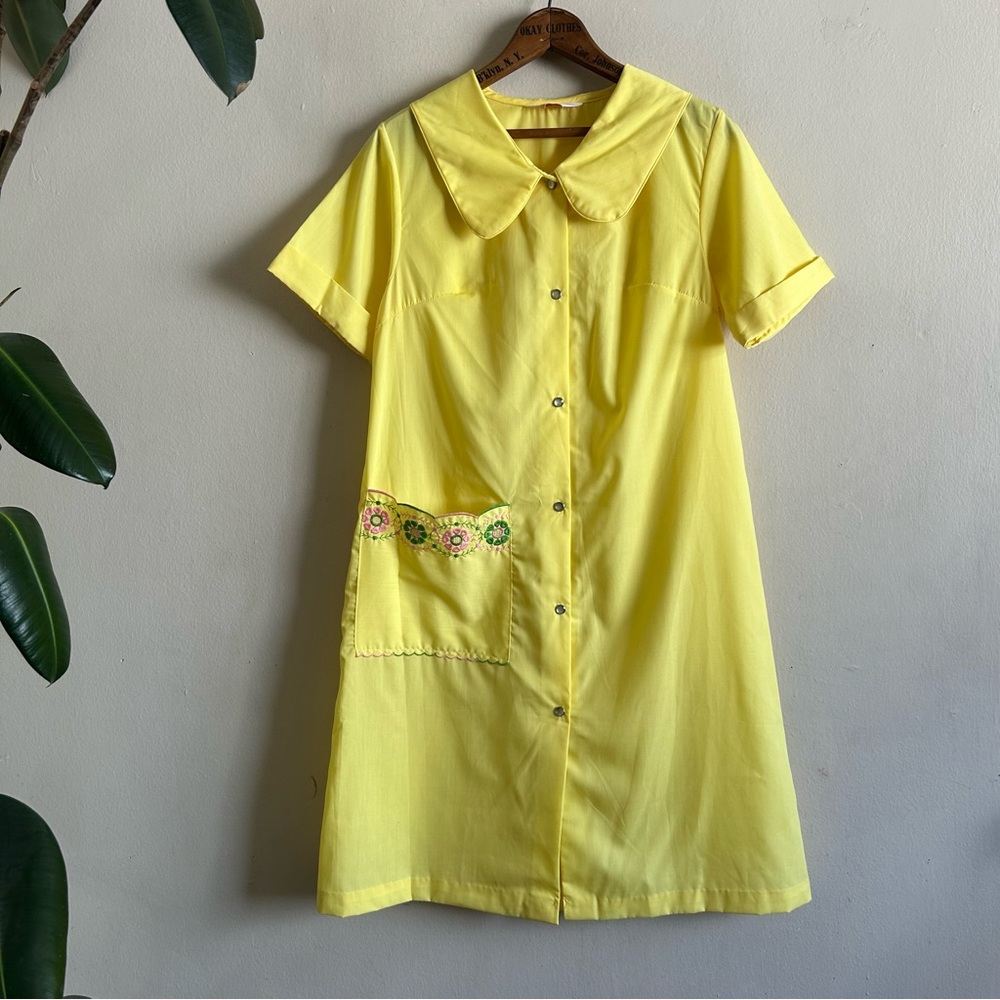 Vintage Yellow Housedress - image 1